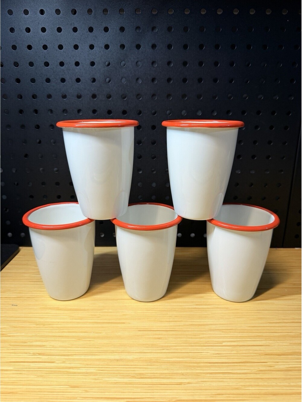 Hearth & Hand Magnolia Porcelain Enamelware Tumblers 6 Cups Camping Glamping